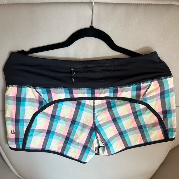 Lululemon Athletica Speed Run Shorts Checked Plaid - Picture 10 of 13